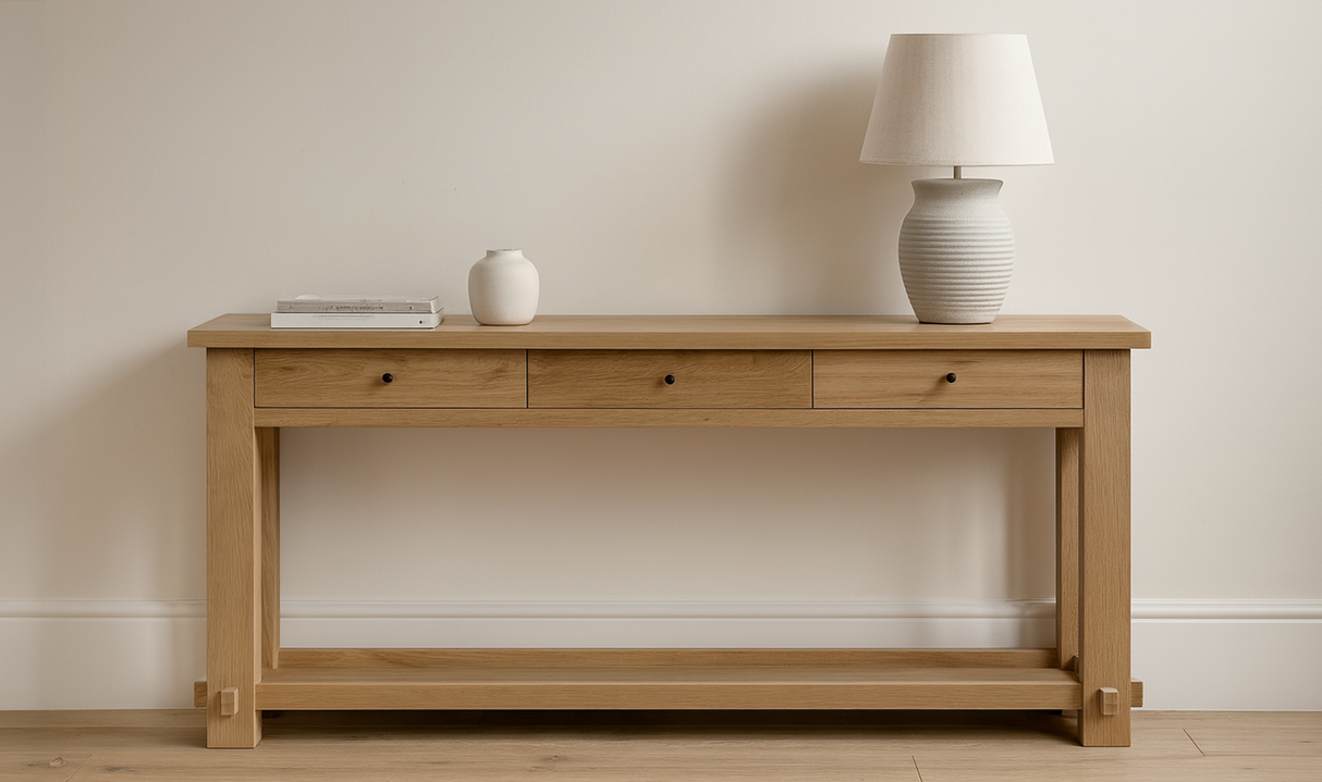 Morey Console Table Natural by Moe's Home at Eve Furniture