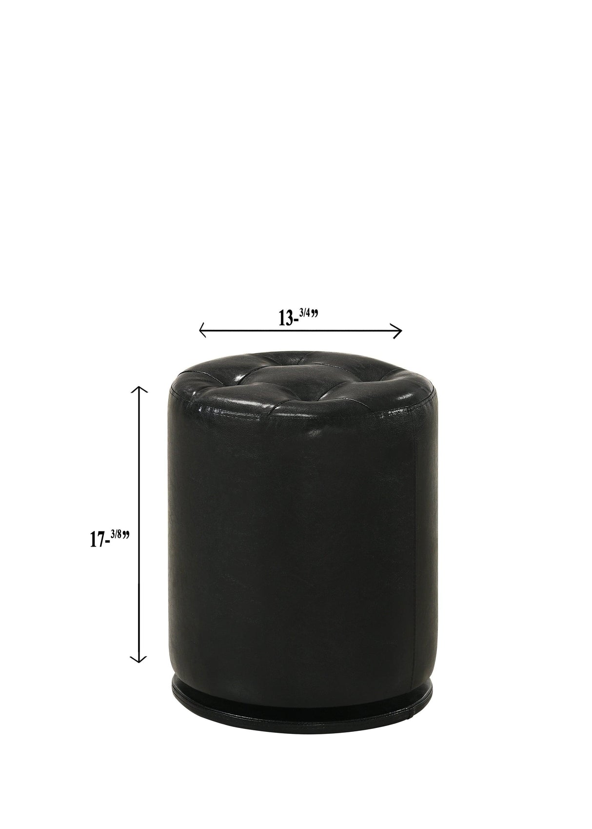 Morgan Black Round Swivel Stool by Crown Mark at Eve Furniture