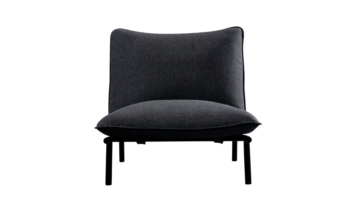 Morgan Outdoor Accent Chair Speckled Charcoal by Moe's Home at Eve Furniture