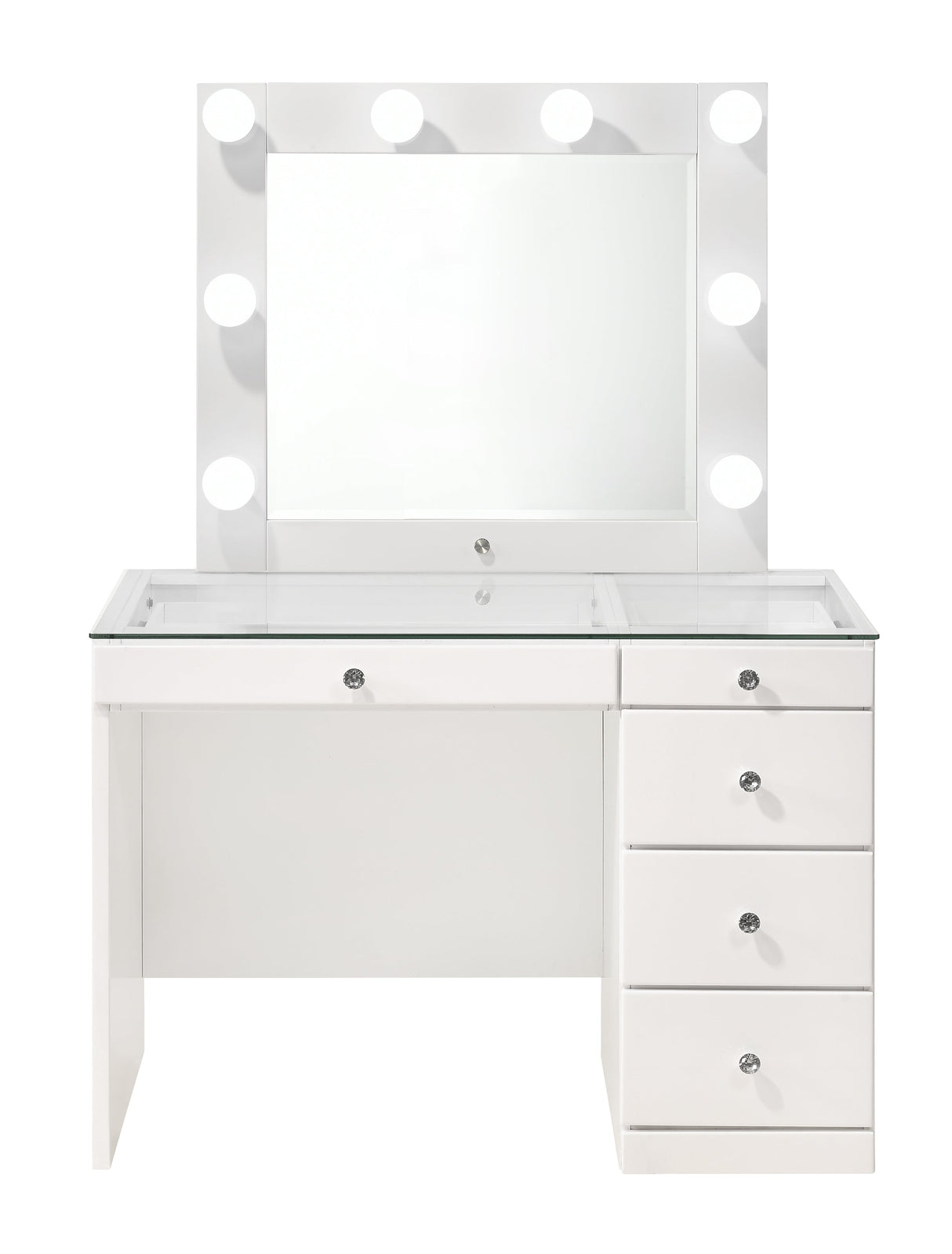 Morgan White Vanity Set w/LED Mirror