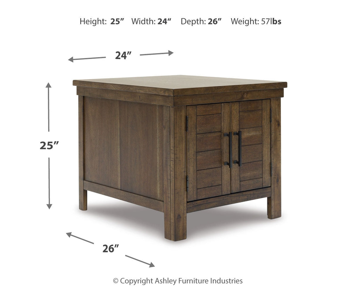Moriville Coffee Table with 2 End Tables in Grayish Brown by Ashley at Eve Furniture