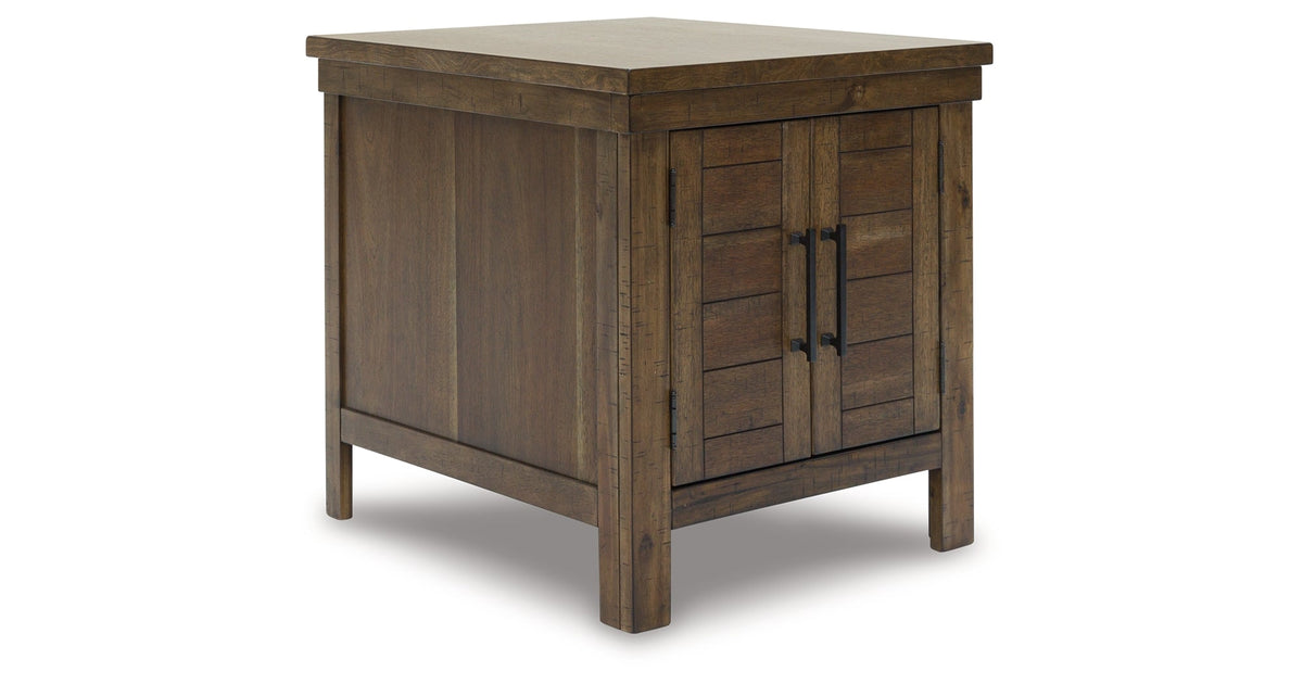 Moriville Coffee Table with 2 End Tables in Grayish Brown by Ashley at Eve Furniture