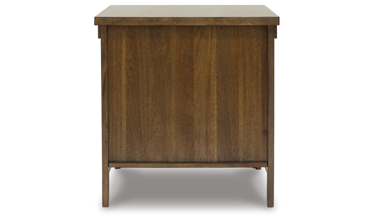 Moriville Coffee Table with 2 End Tables in Grayish Brown by Ashley at Eve Furniture