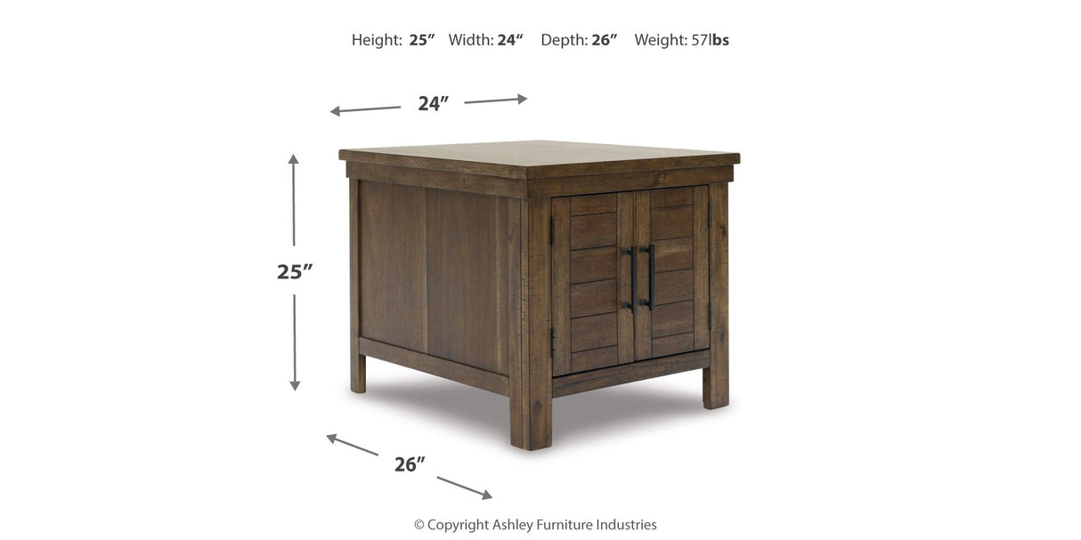 Moriville Coffee Table with 2 End Tables in Grayish Brown by Ashley at Eve Furniture