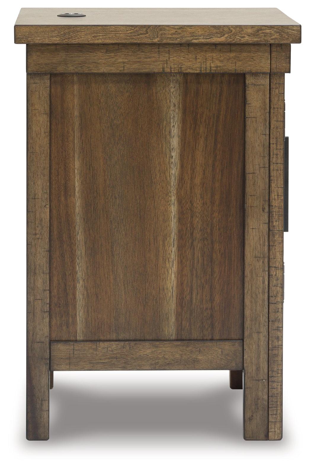 MORIVILLE Grayish Brown Chairside End Table by Ashley at Eve Furniture