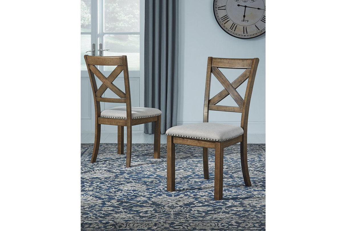 Moriville Grayish Brown Dining Chair, Set of 2 by Ashley at Eve Furniture