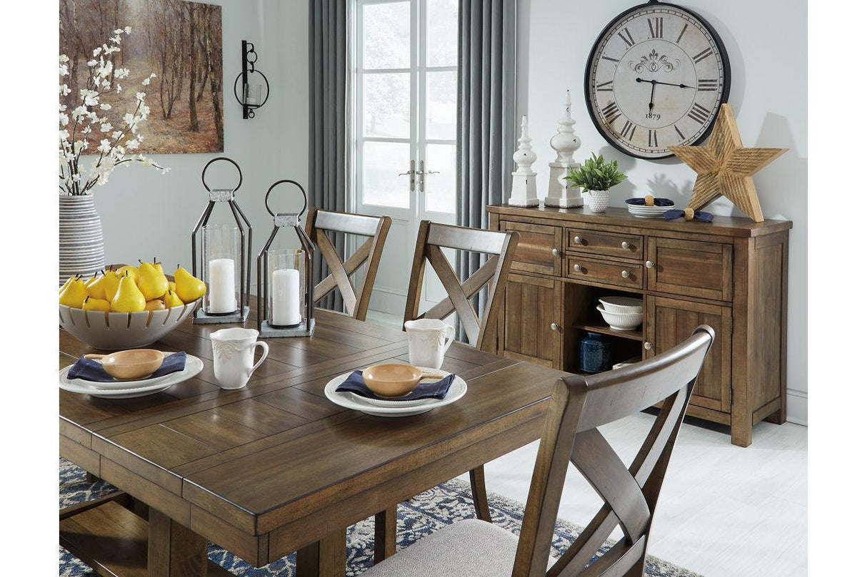 Moriville Grayish Brown Dining Extension Table by Ashley at Eve Furniture