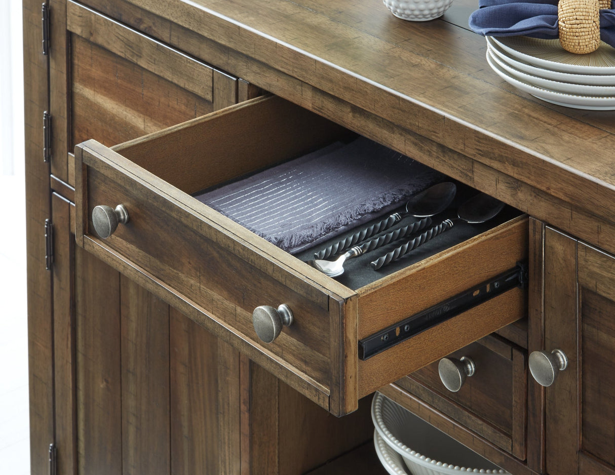 Moriville Grayish Brown Dining Server by Ashley at Eve Furniture