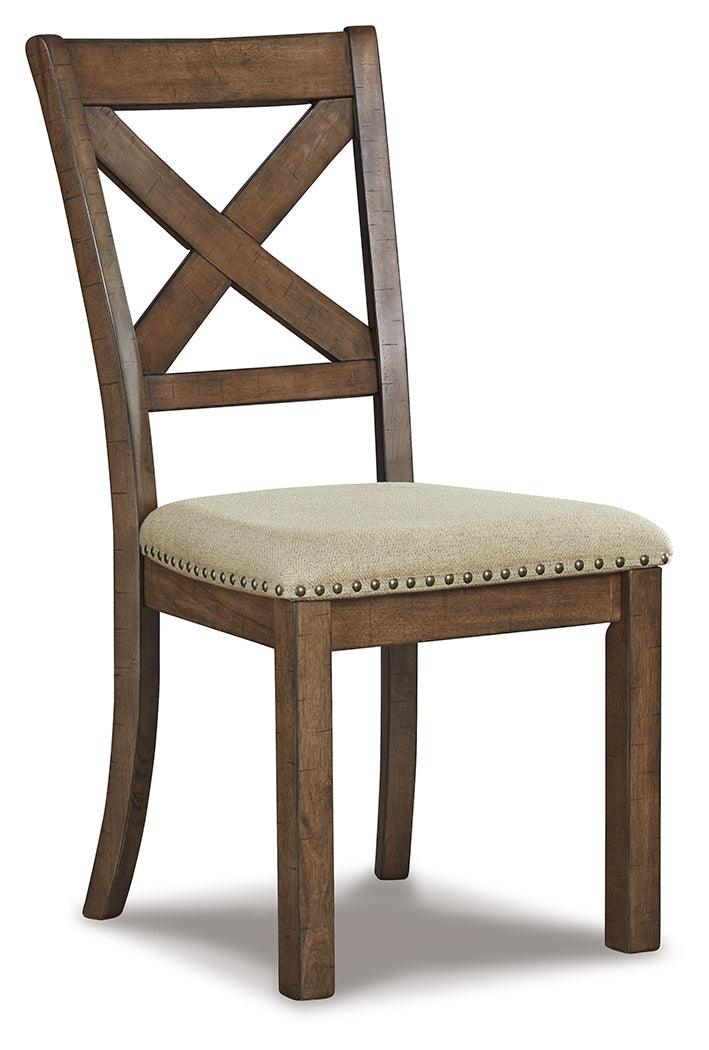 Moriville Grayish Brown Dining Table and 4 Chairs and Bench with Server by Ashley at Eve Furniture