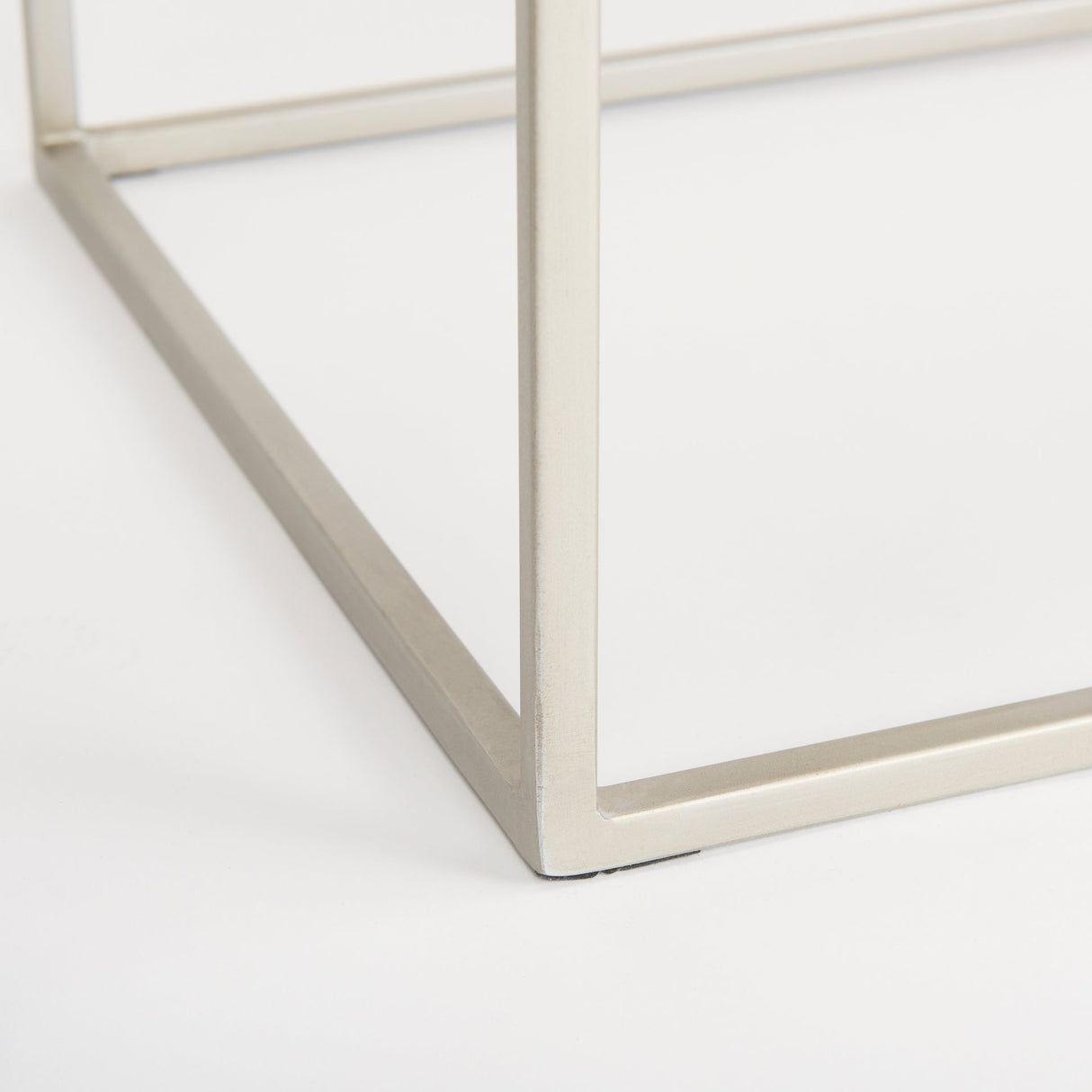 Morris I Brown Wood w/ Silver Metal Frame 2 Drawer Console Table by Mercana at Eve Furniture