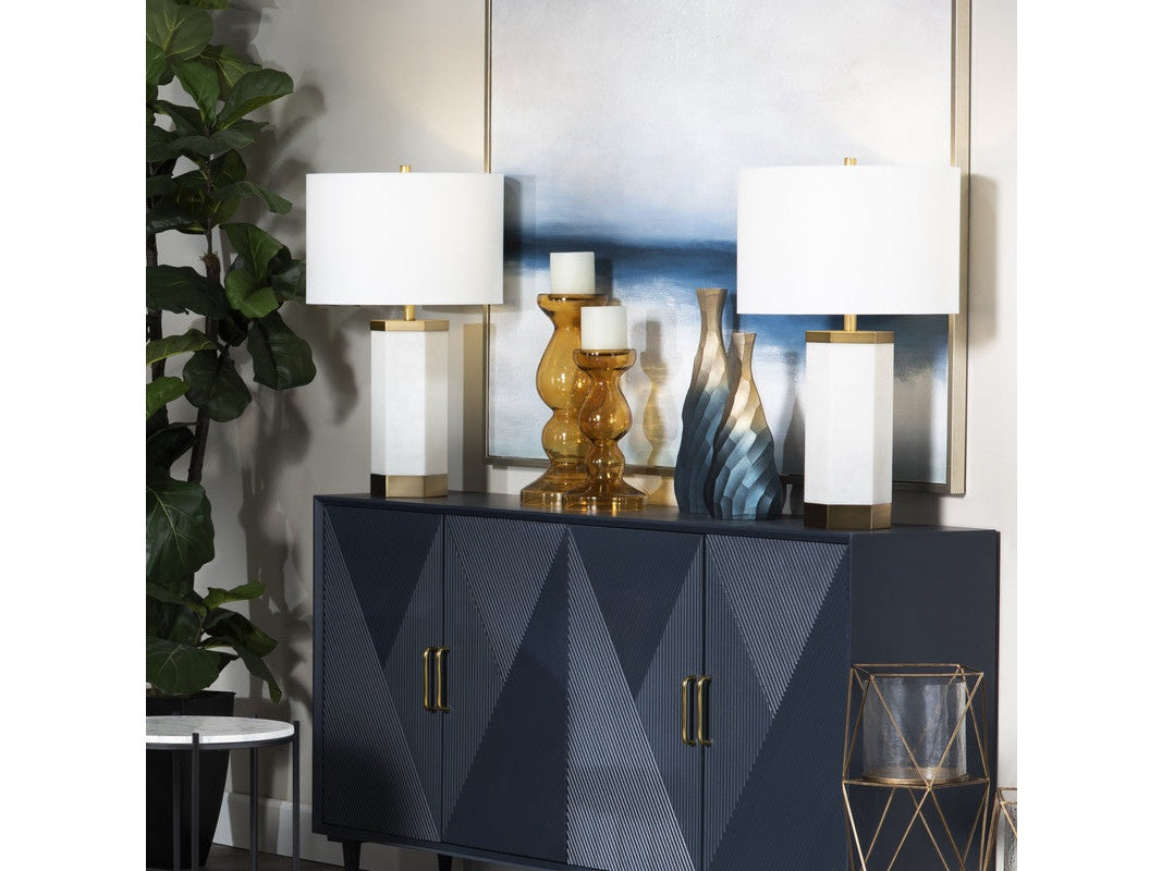 Morrison White Table Lamp by Crestview at Eve Furniture