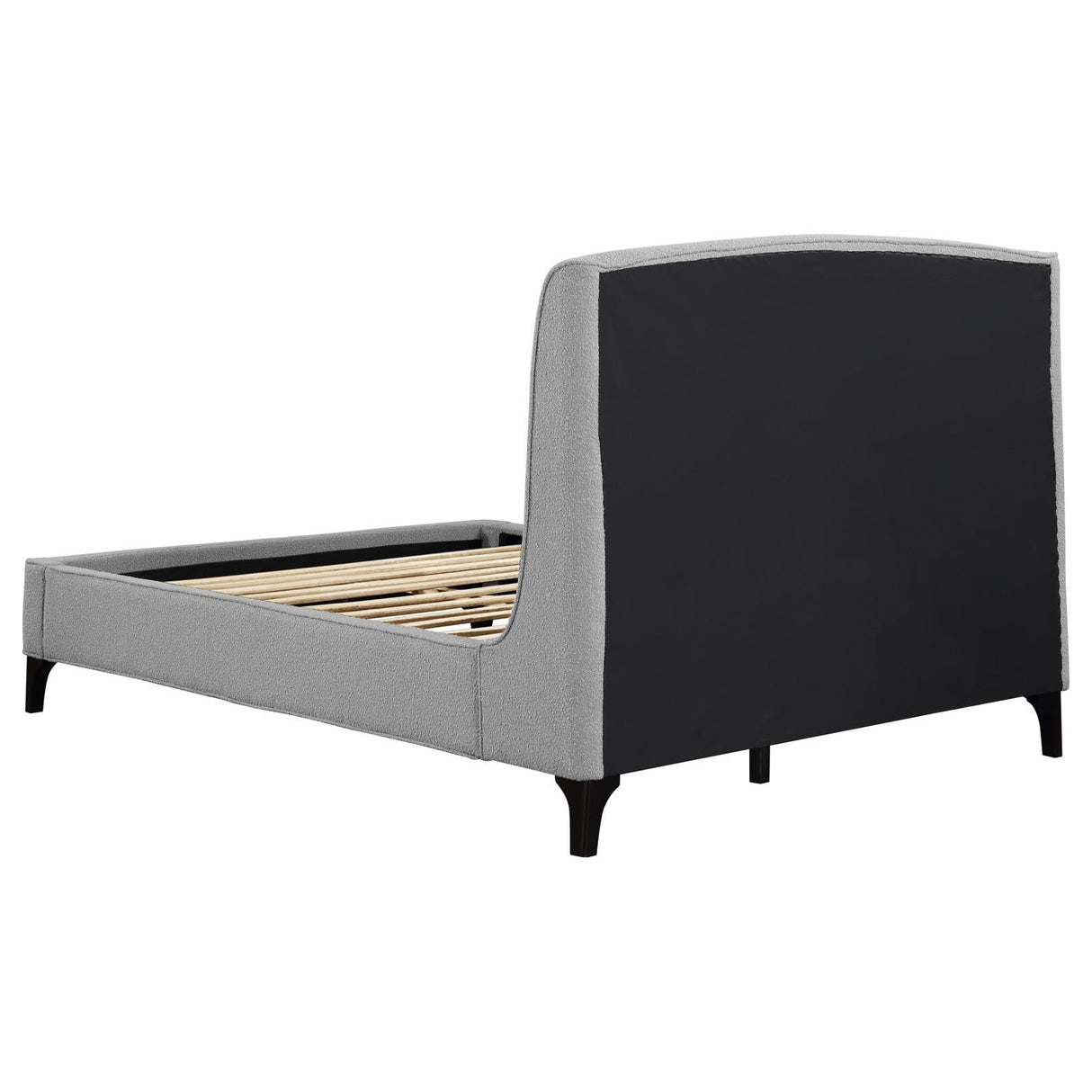 Mosby Light Grey Upholstered Curved Headboard Queen Platform Bed by Coaster at Eve Furniture