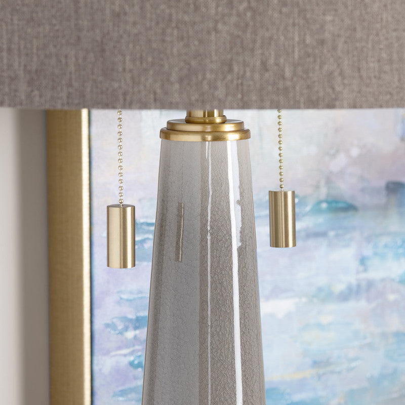 Moselle Taupe/Gold Table Lamp by Crestview at Eve Furniture