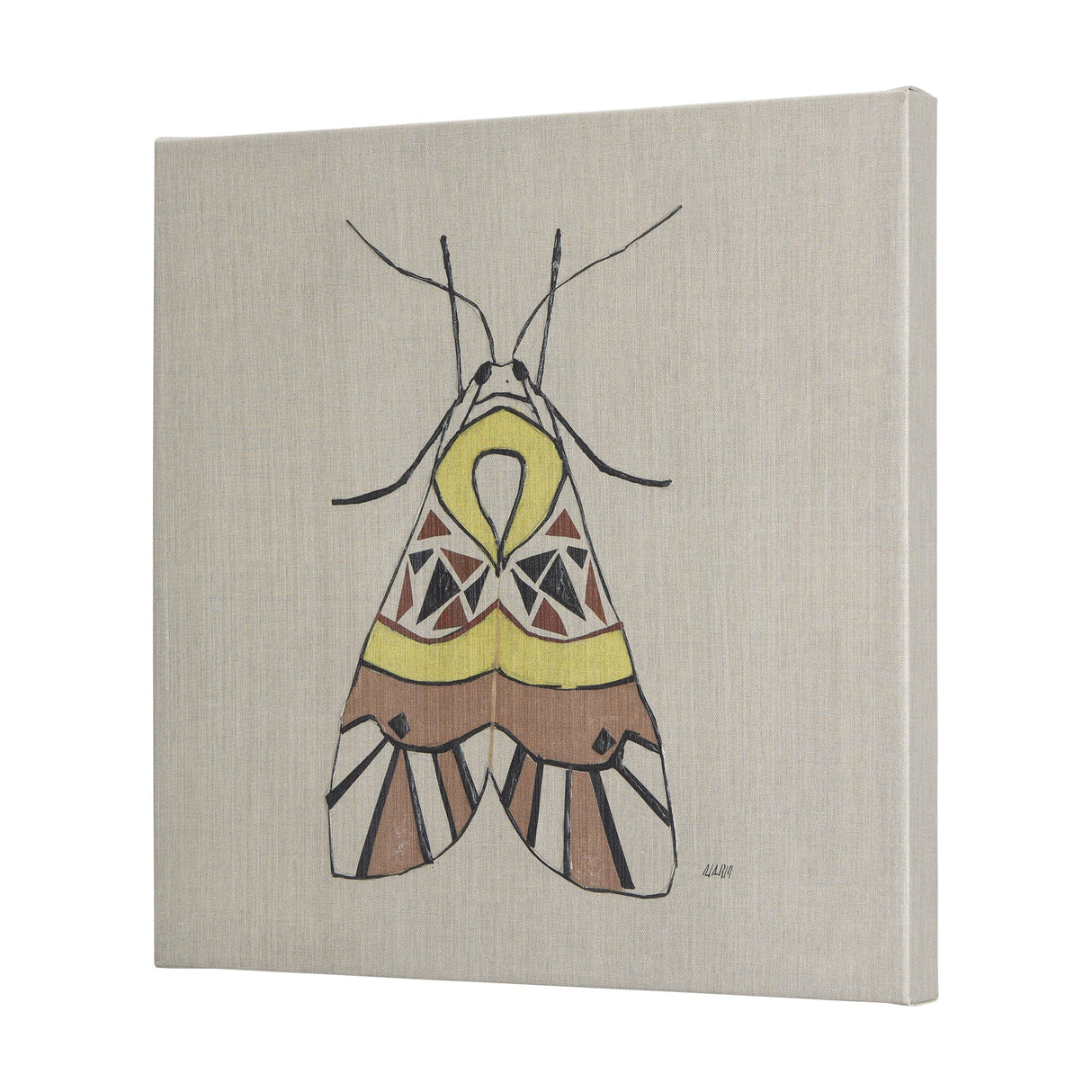 Moth II by Mercana Studio a Hand Embellished Textured Canvas by Mercana at Eve Furniture