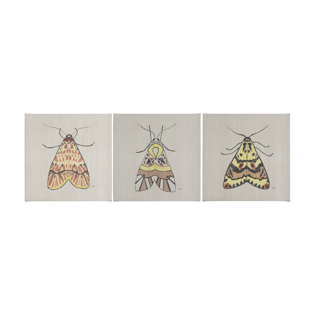 Moth III by Mercana Studio a Hand Embellished Textured Canvas by Mercana at Eve Furniture