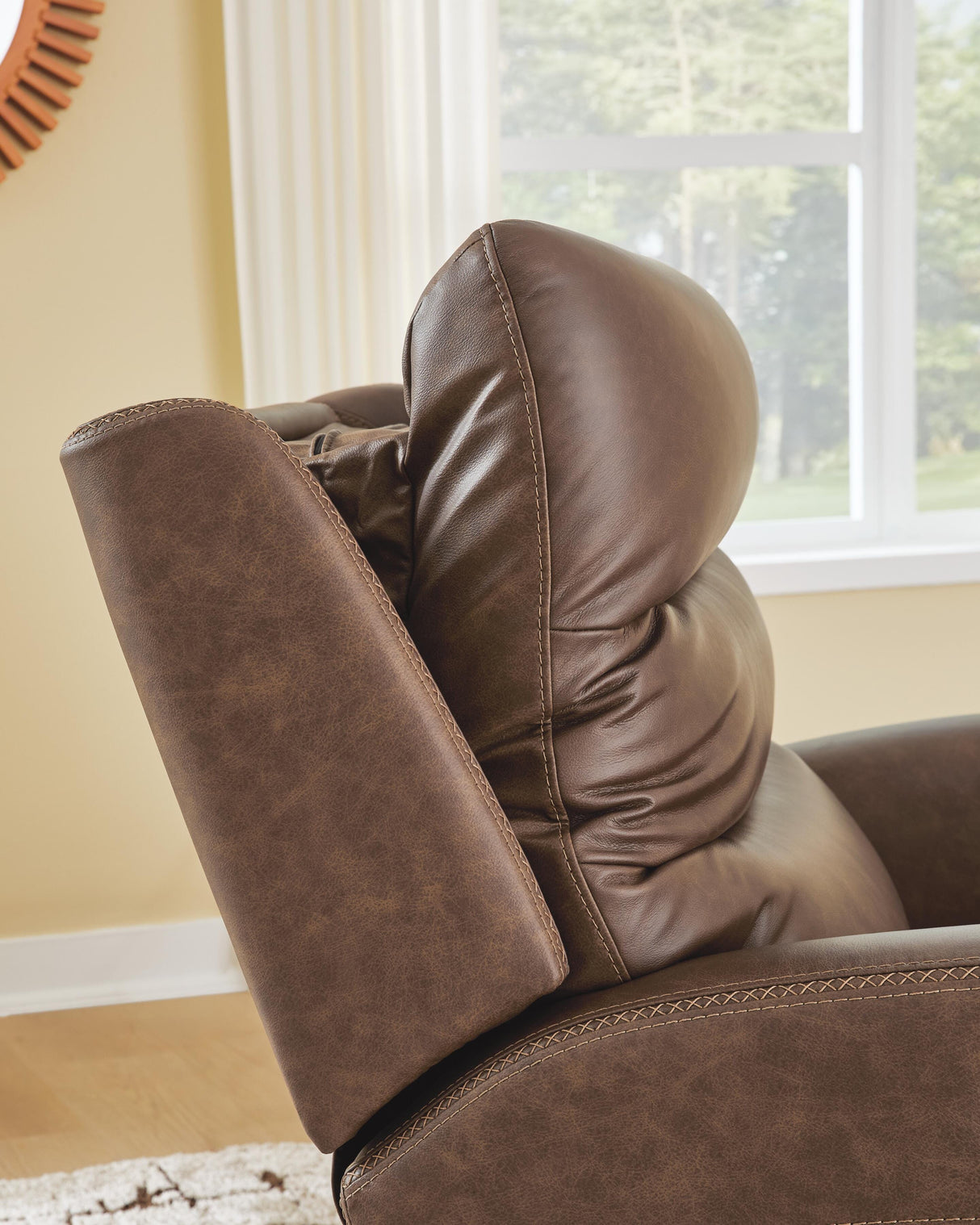 Motion-Max Saddle Swivel Glider Power Recliner by Ashley at Eve Furniture
