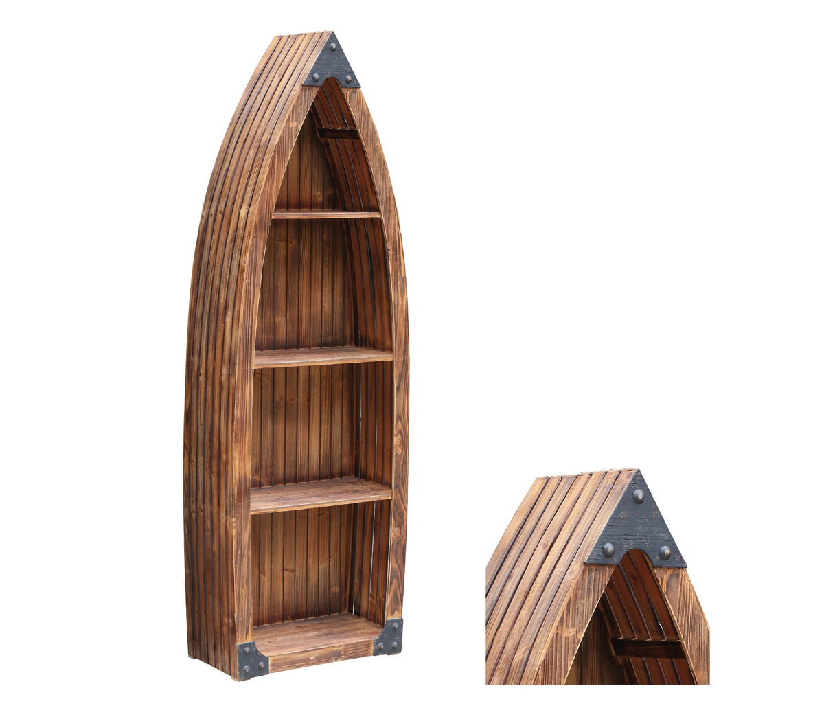 Mountain View Brown/Black Etagere by Crestview at Eve Furniture