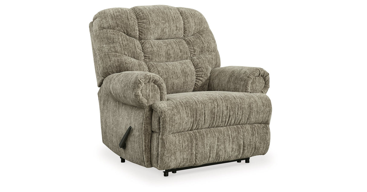 Movie Man Taupe Recliner by Ashley at Eve Furniture