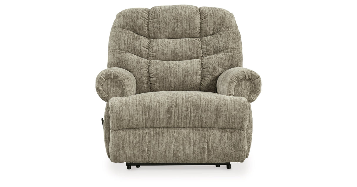 Movie Man Taupe Recliner by Ashley at Eve Furniture