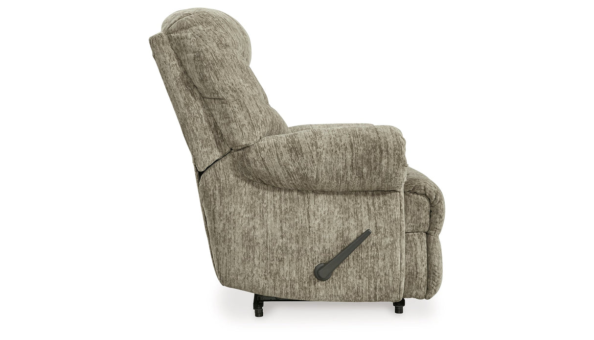 Movie Man Taupe Recliner by Ashley at Eve Furniture