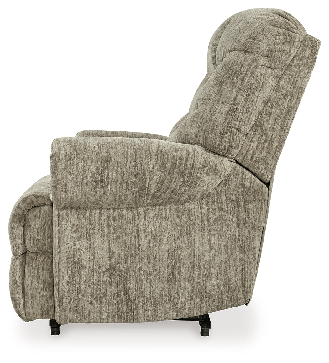 Movie Man Taupe Recliner by Ashley at Eve Furniture