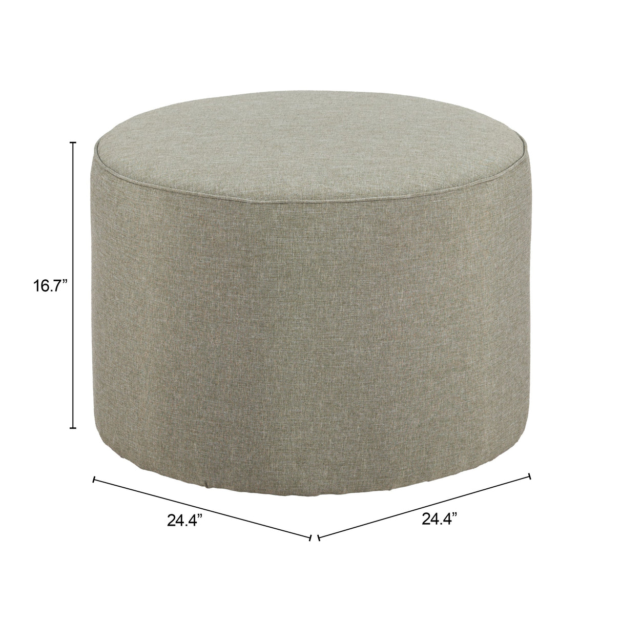 Moxy Green Outdoor Ottoman by Zuomod at Eve Furniture