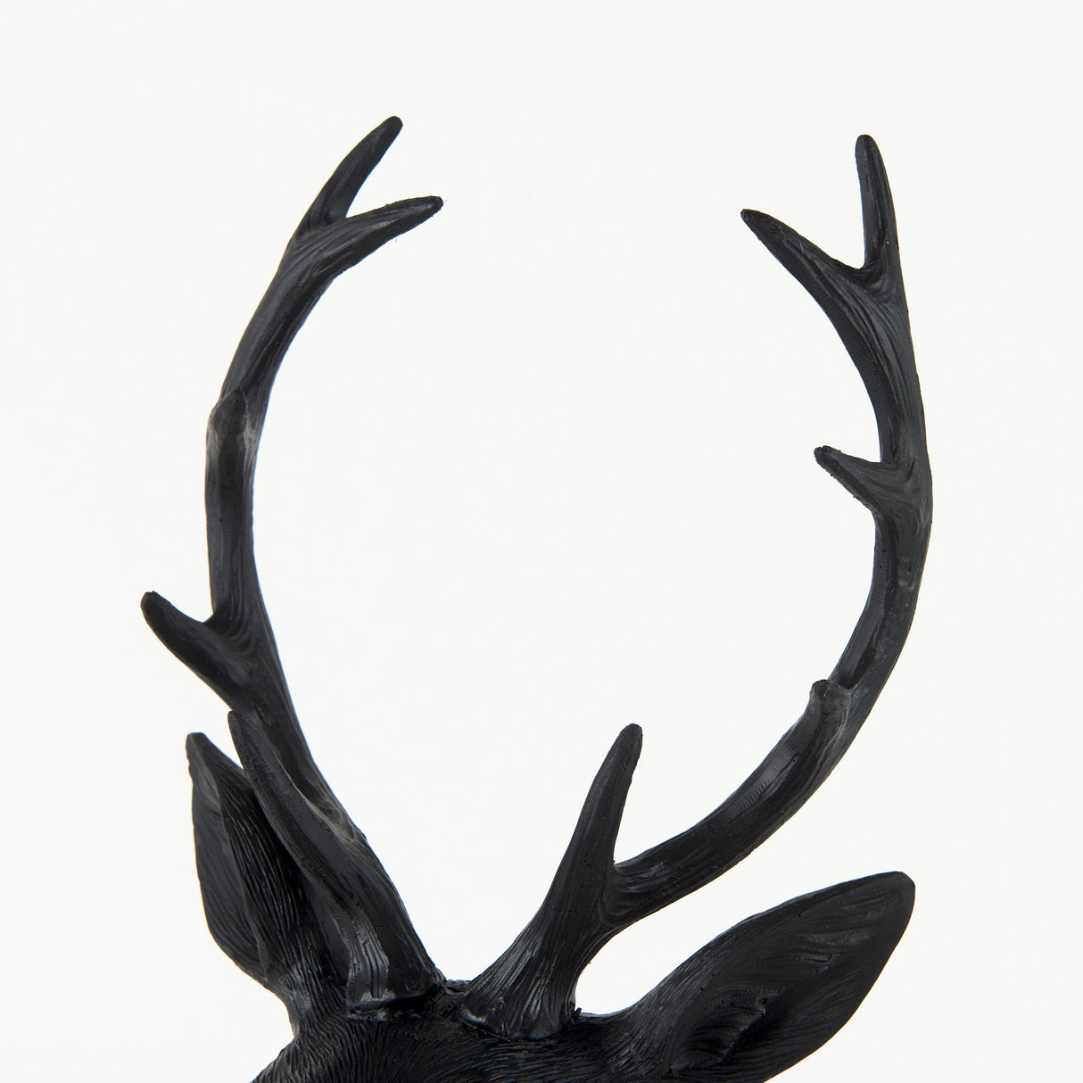 Mozart 8.2L x 6.0W x 22.5H Black Painted Resin Deer Bust by Mercana at Eve Furniture
