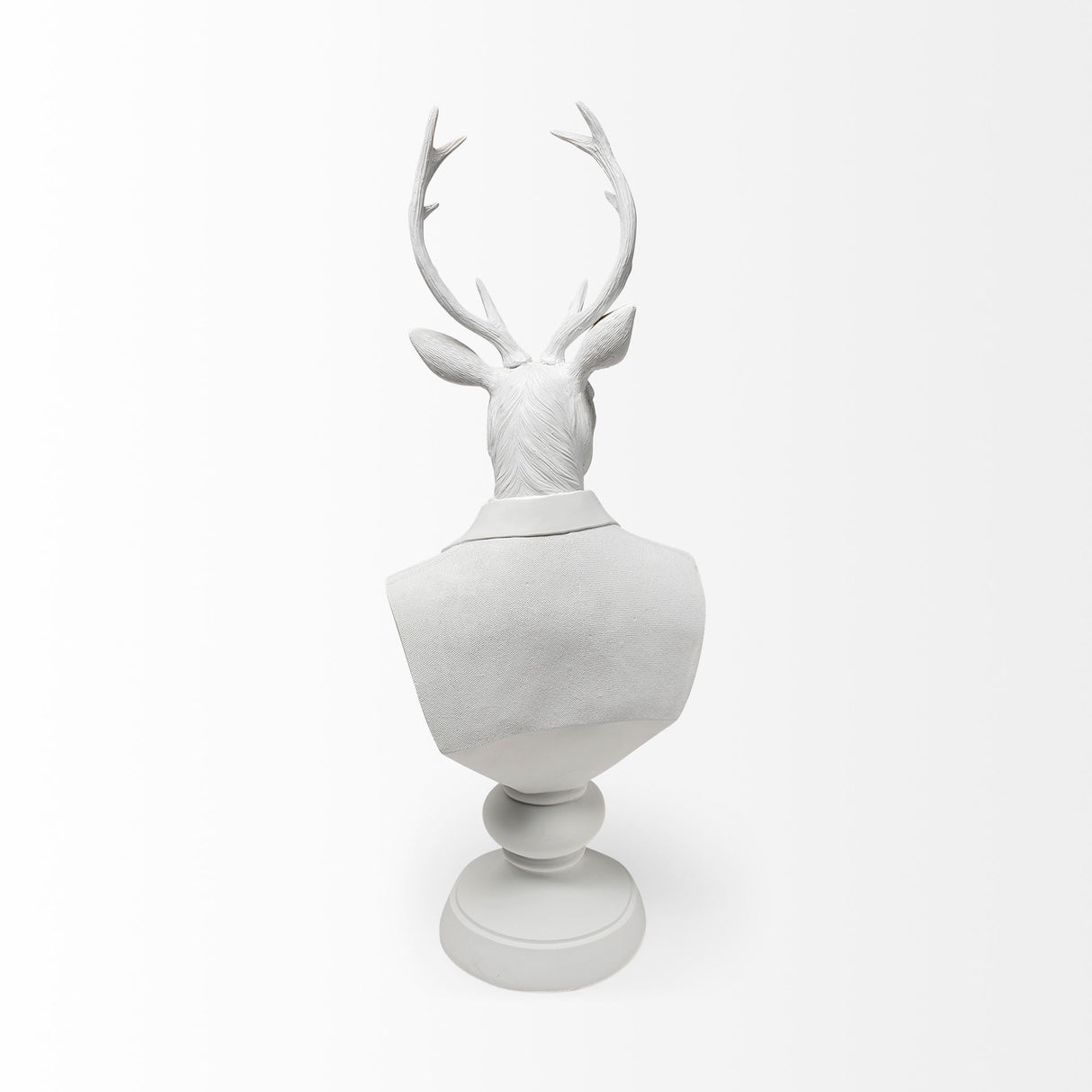 Mozart 8L x 6W White Resin Deer In A Suit by Mercana at Eve Furniture