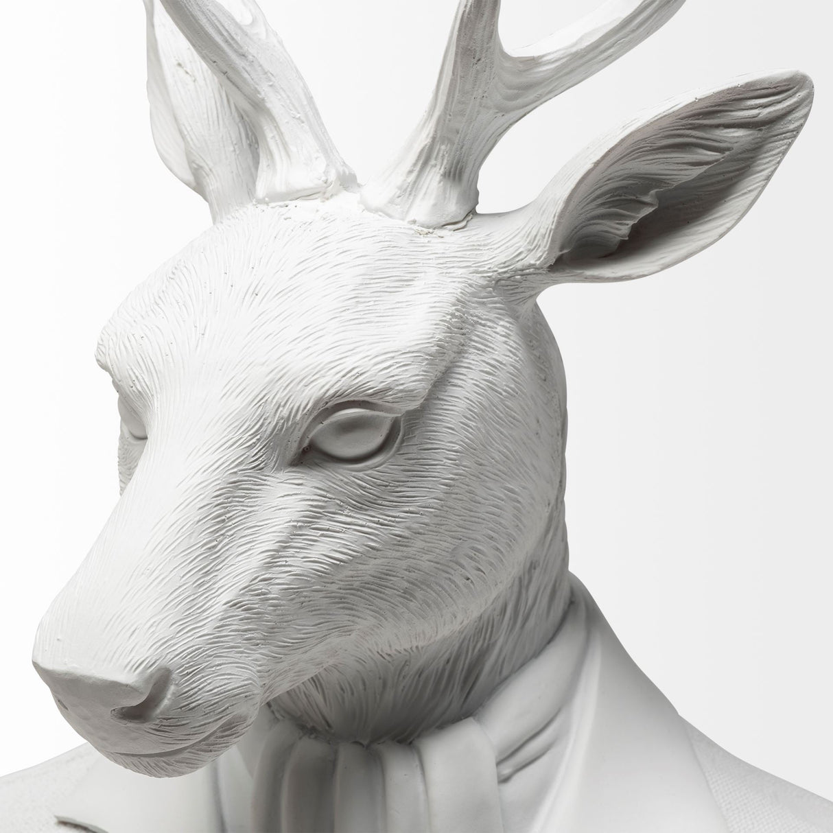 Mozart 8L x 6W White Resin Deer In A Suit by Mercana at Eve Furniture