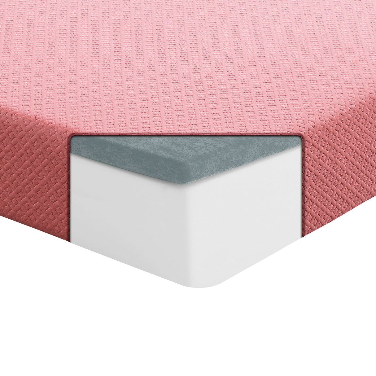 MT-PG07PKF 7" Pink Full Gel-Infused Memory Foam Mattress and Pillow Set by Homelegance at Eve Furniture