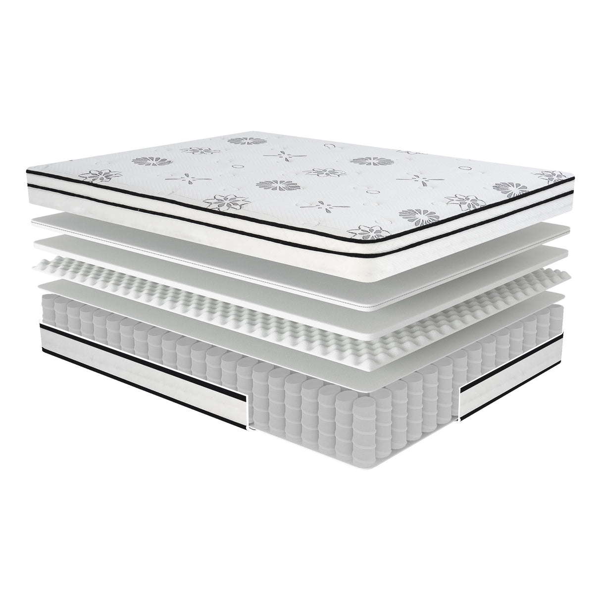 MT-PH12CK 12" California King Hybrid Mattress by Homelegance at Eve Furniture