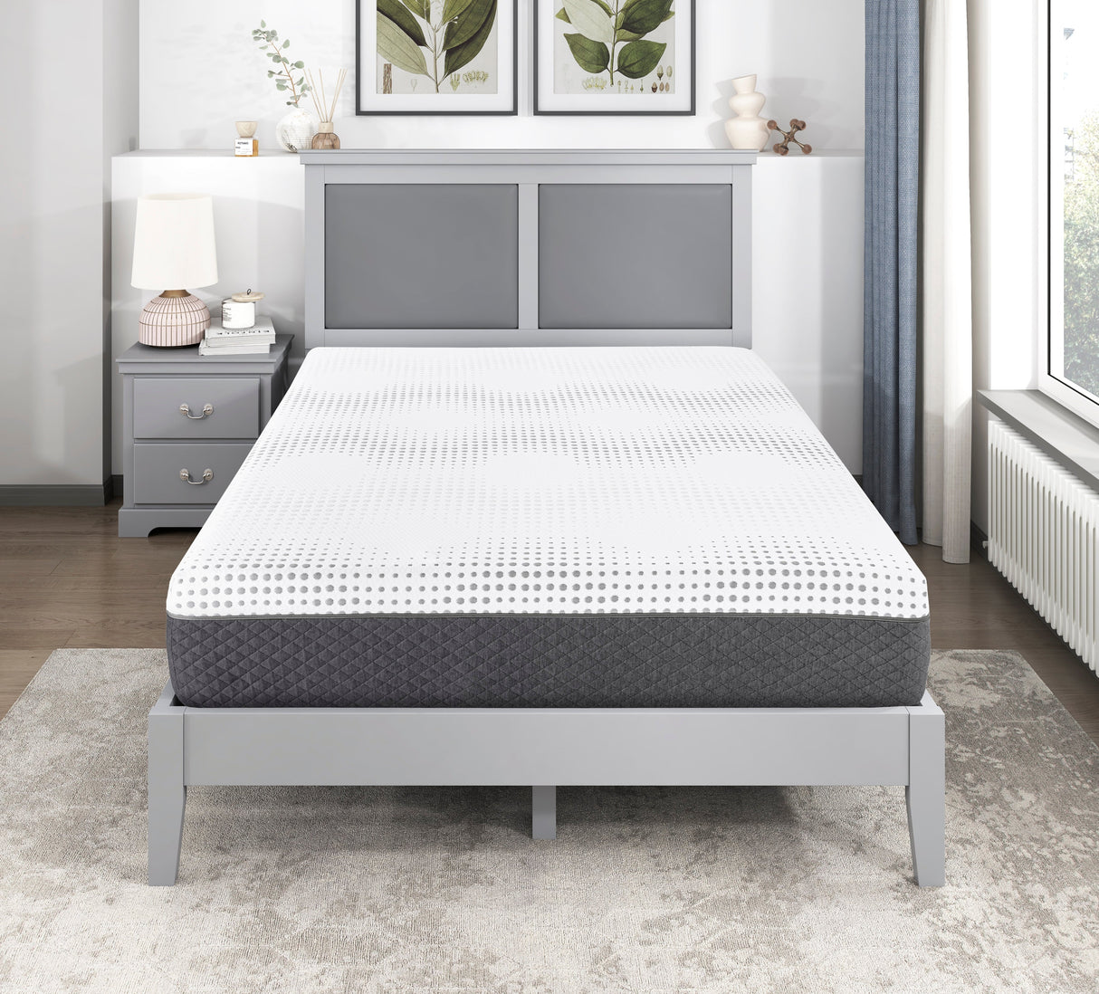 MT-UNH12EK 12" Eastern King Green Tea Gel-Infused Memory Foam Hybrid Mattress by Homelegance at Eve Furniture