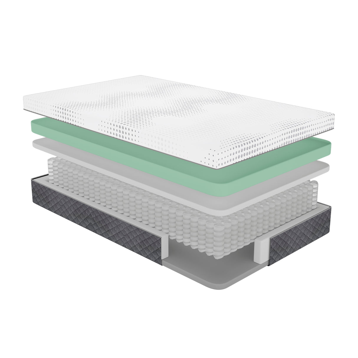 MT-UNH12F 12" Full Green Tea Gel-Infused Memory Foam Hybrid Mattress by Homelegance at Eve Furniture