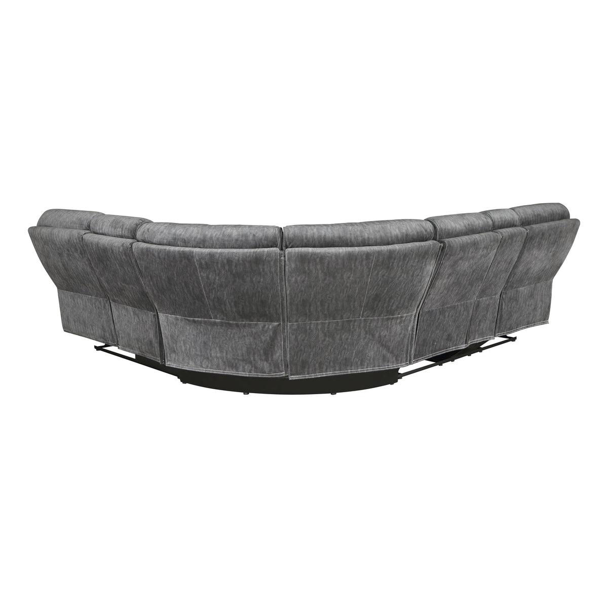 Muirfield Gray 3-Piece Reclining Sectional with Left Console by Homelegance at Eve Furniture