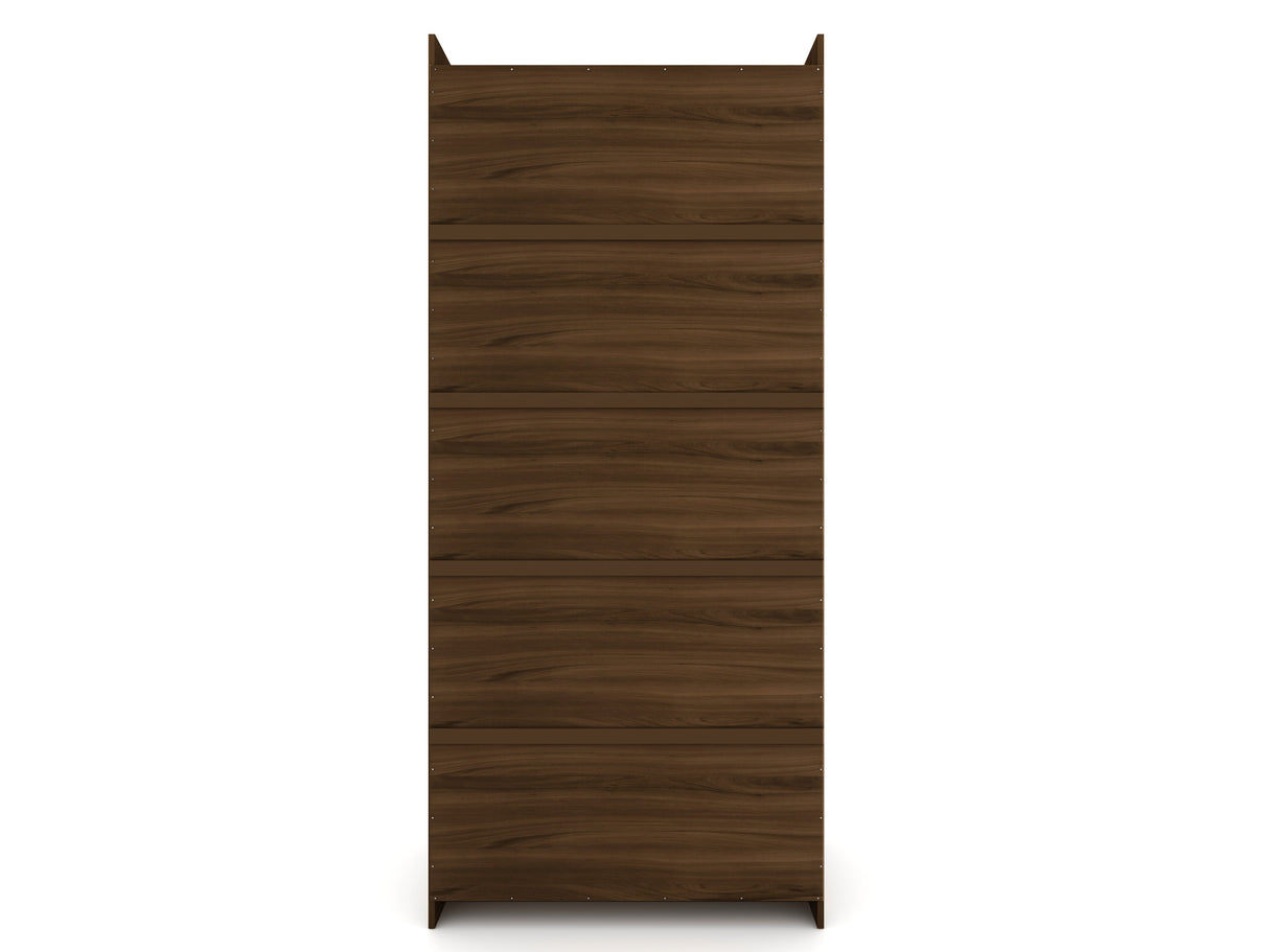 Mulberry 2.0 Sectional Wardrobe Closet in Brown by Manhattan Comfort at Eve Furniture