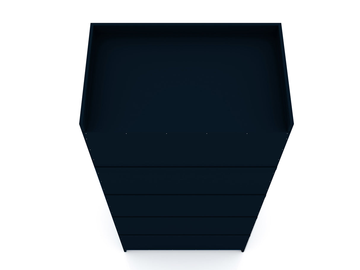 Mulberry 2.0 Sectional Wardrobe Closet in Tatiana Midnight Blue by Manhattan Comfort at Eve Furniture