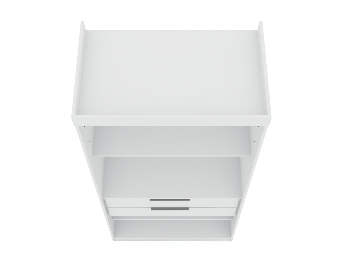 Mulberry Open 1 Sectional Closet in White by Manhattan Comfort at Eve Furniture