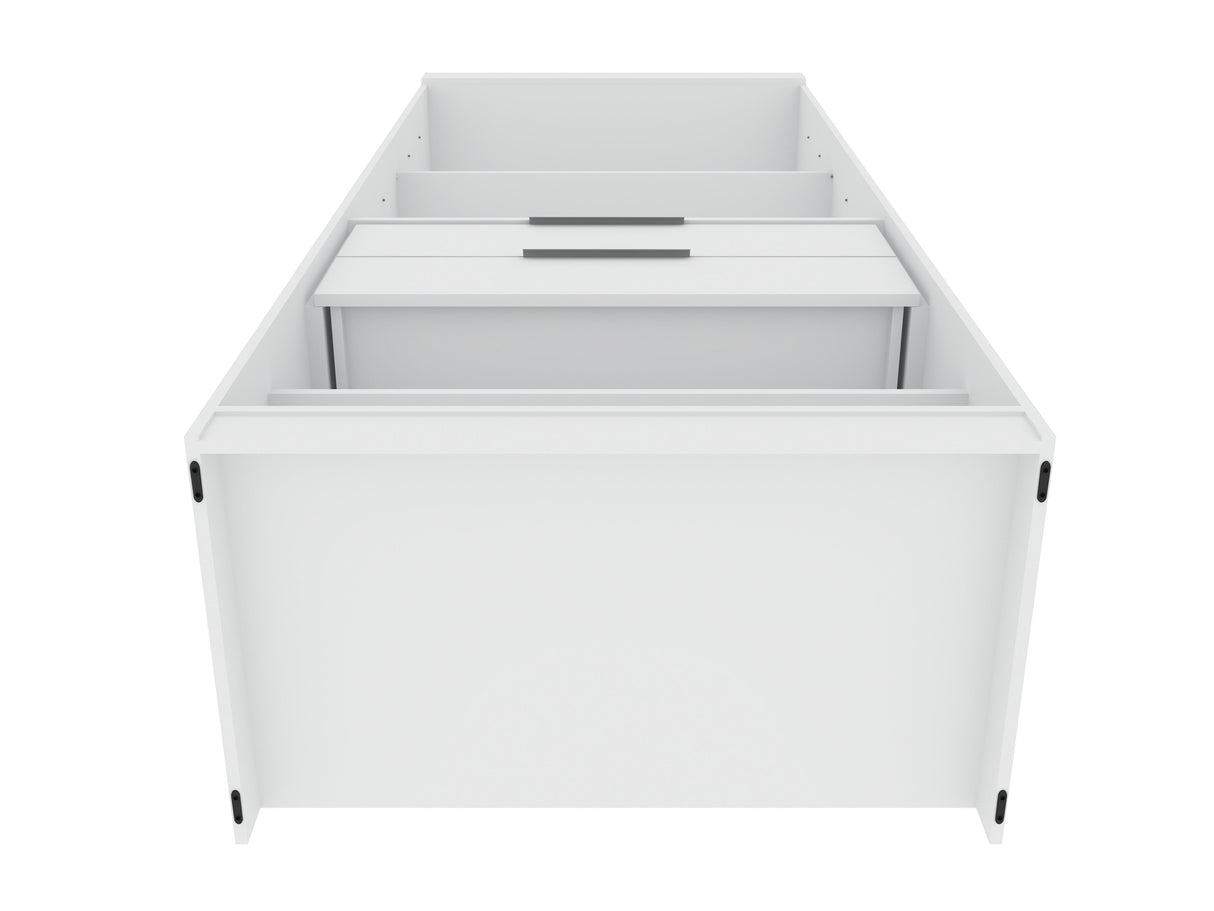 Mulberry Open 2 Sectional Closet in White (set of 2) by Manhattan Comfort at Eve Furniture