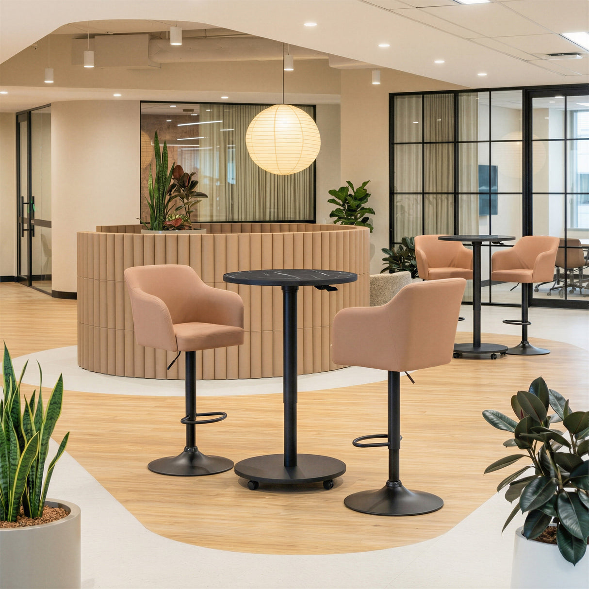 Mule Black Adjustable Bar Table by Zuomod at Eve Furniture