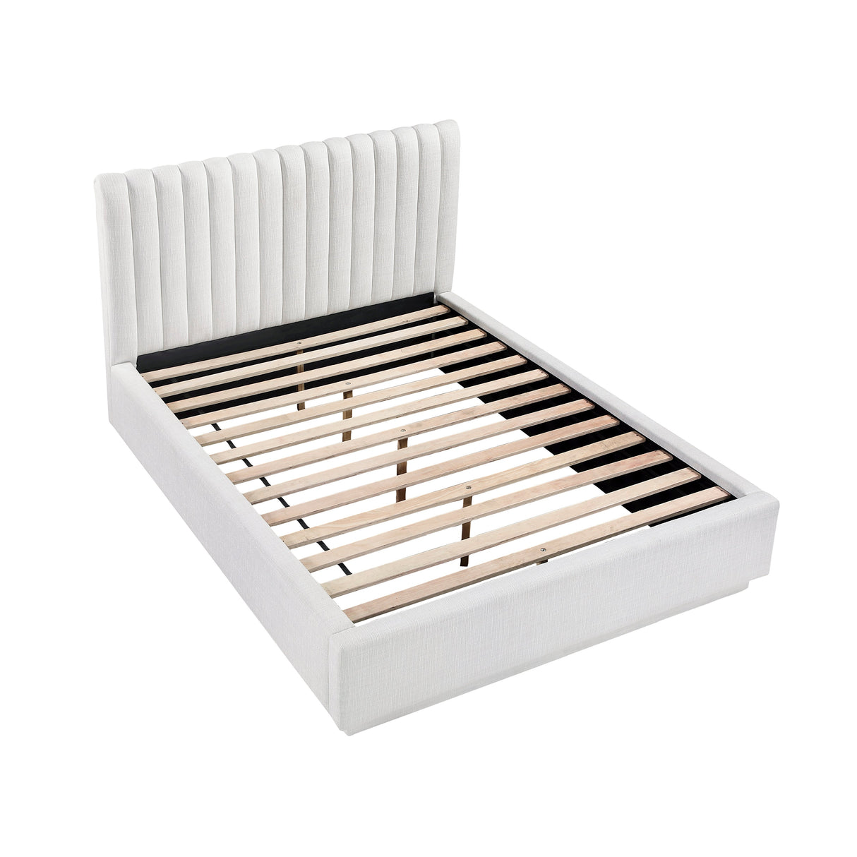 Mulvane Natural Full Upholstered Platform Bed by Homelegance at Eve Furniture