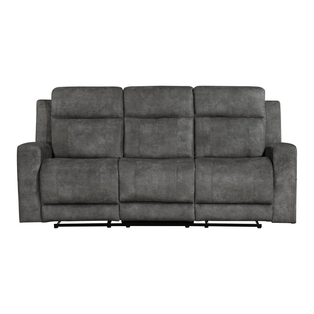 Muncie Brownish Gray 2-Piece Double Reclining Set by Homelegance at Eve Furniture