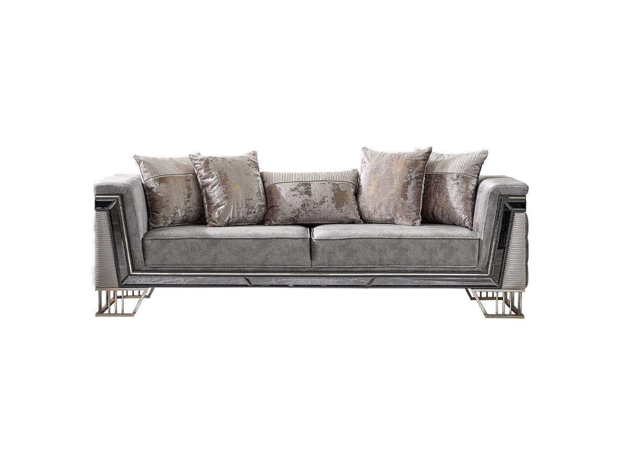 Munich Stationary Sofa Grey by Furnia at Eve Furniture