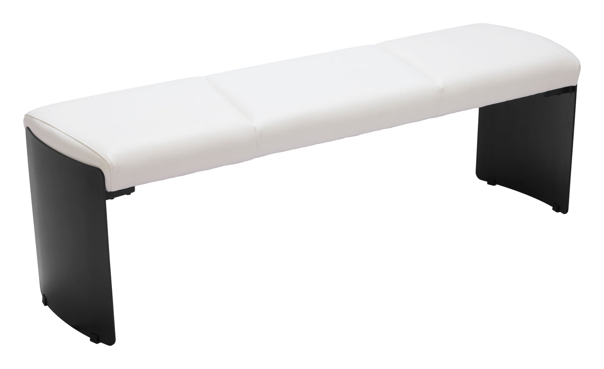 Mur White Bench by Zuomod at Eve Furniture