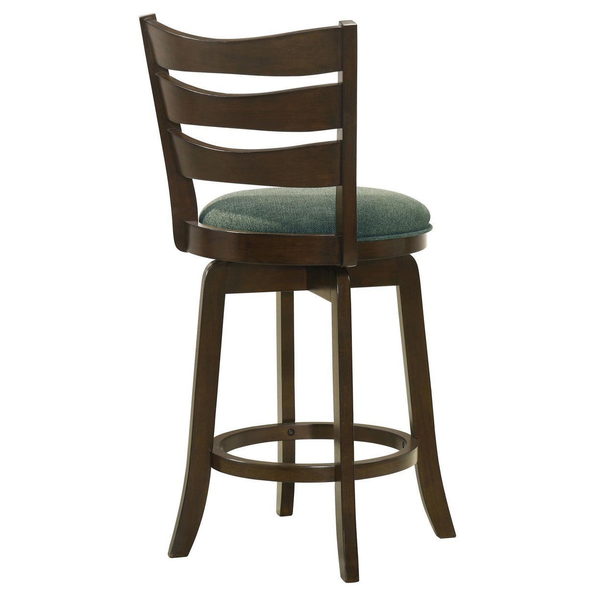 Murphy Dark Cherry and Hunter Green Ladder Back Counter Height Swivel Bar Stool by Coaster at Eve Furniture