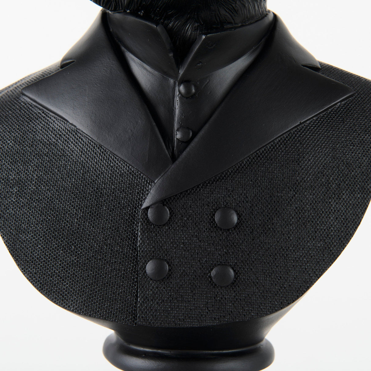 Murray 6.0L x 4.5W x 13.0H Black Painted Resin Fox in a Suit Bust by Mercana at Eve Furniture