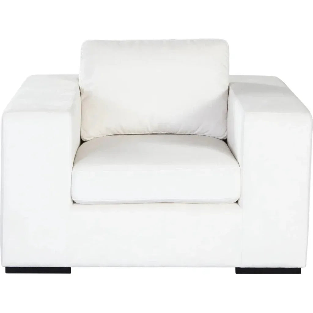Muse Mist White Performance Accent Arm Chair by Diamond Sofa at Eve Furniture
