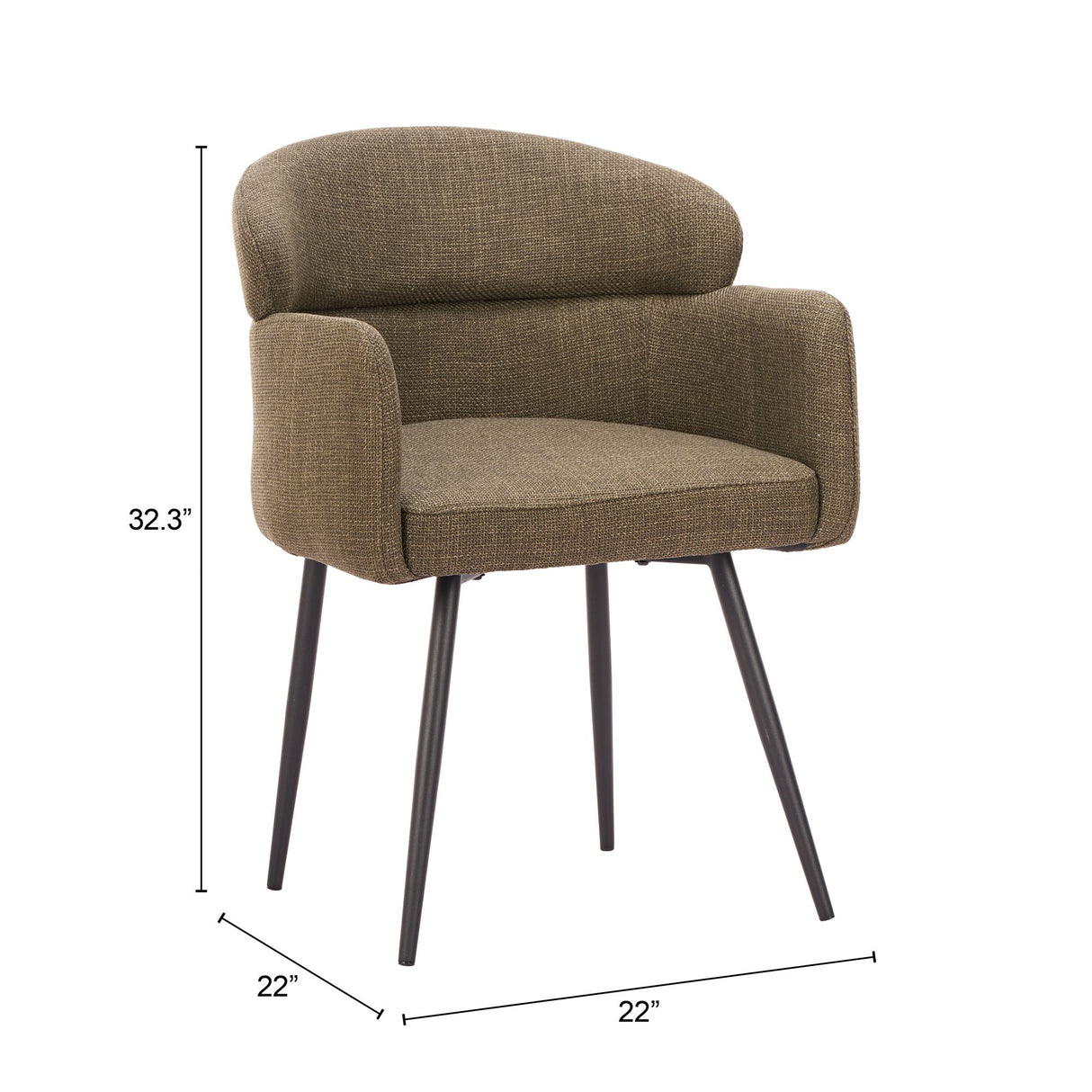 Musgo Dining Chair Green by Zuomod at Eve Furniture