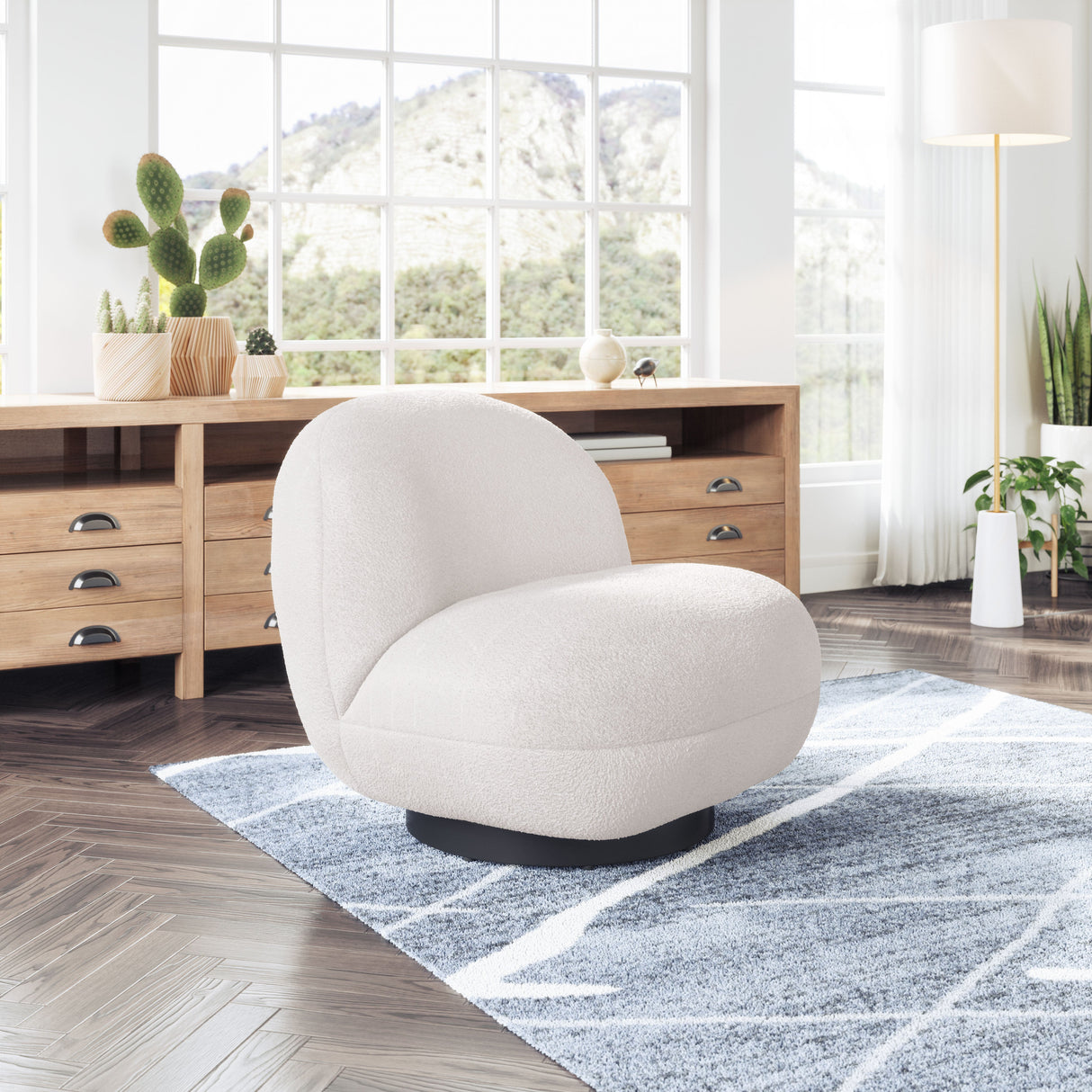 Myanmar Cream Accent Chair by Zuomod at Eve Furniture