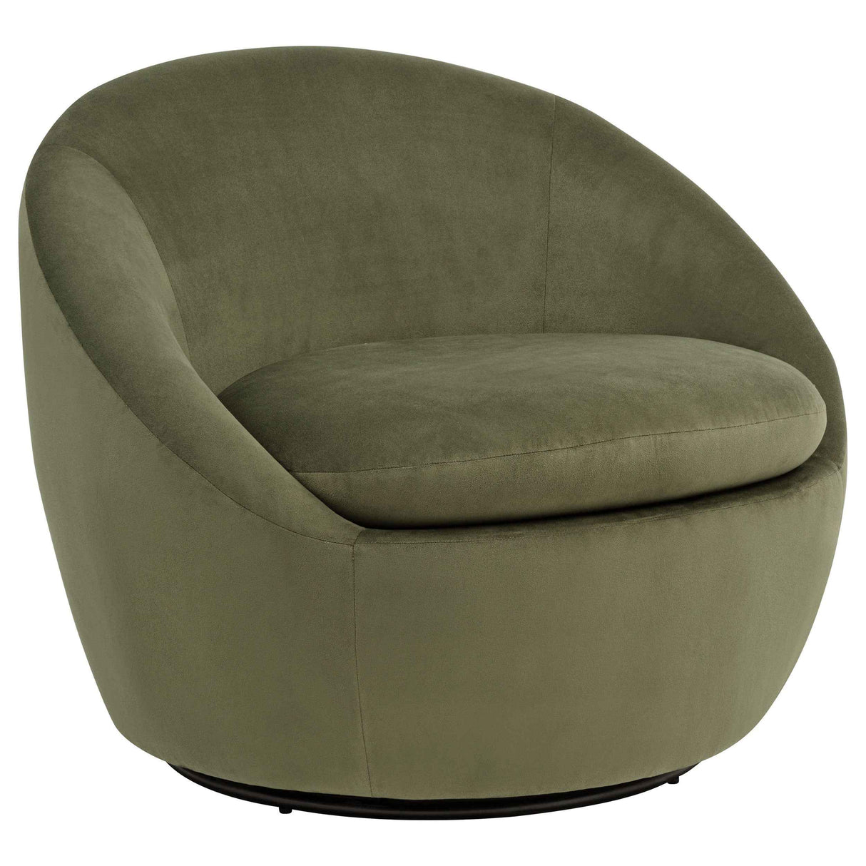 Myernick Olive Velvet Upholstered Swivel Accent Chair by Coaster at Eve Furniture