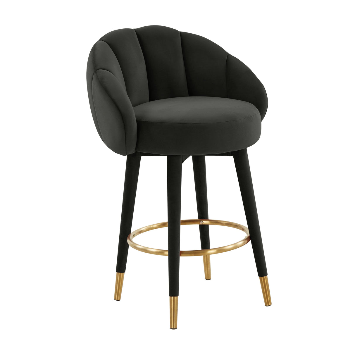 Myla Velvet Swivel Stool by TOV Furniture at Eve Furniture